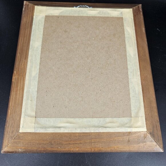 Vint Tree Landscape Drawing Pencil Art Signed Lucille Cole Framed 1970s Rustic - Picture 6 of 11